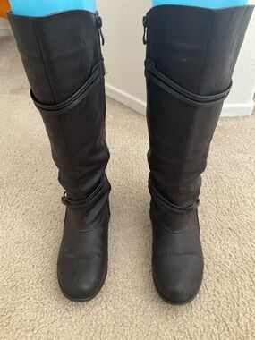 DSW Black Over-the-Knee Riding Boots size 8